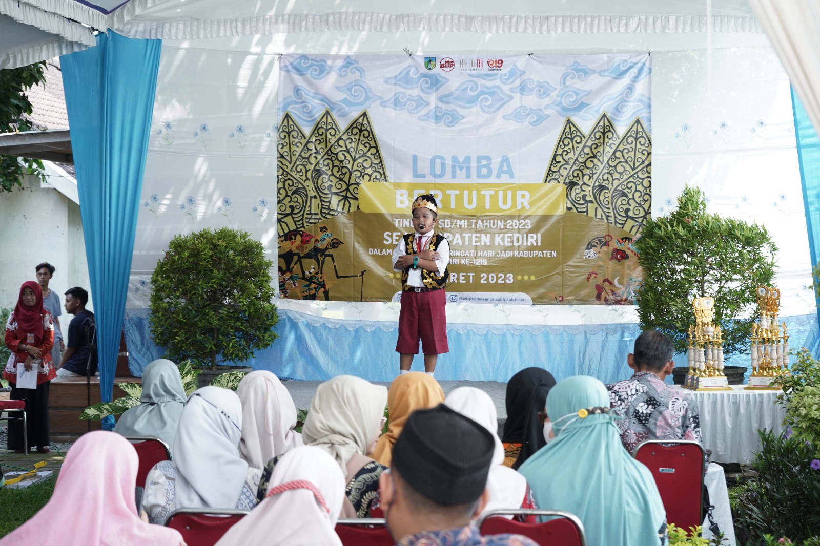 Dinas Arsip Dan Perpustakaan Kabupaten Kediri Gelar Lomba Bertutur Tingkat Sekolah Dasar